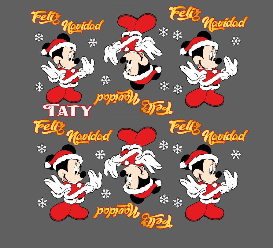 mickey navidad png svg  estampado personalizado 