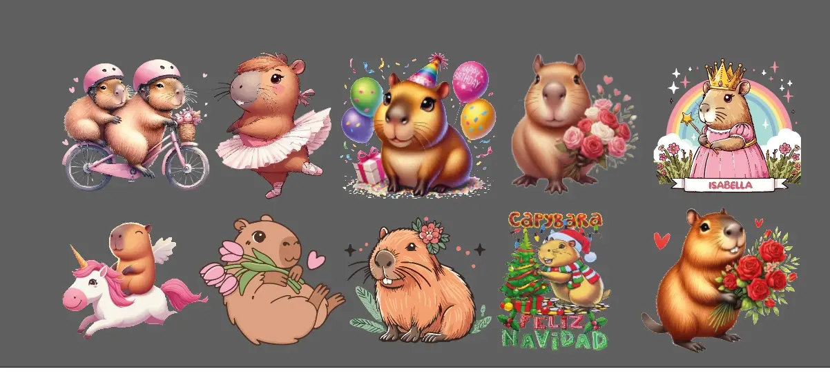 Diseños capibara para niña