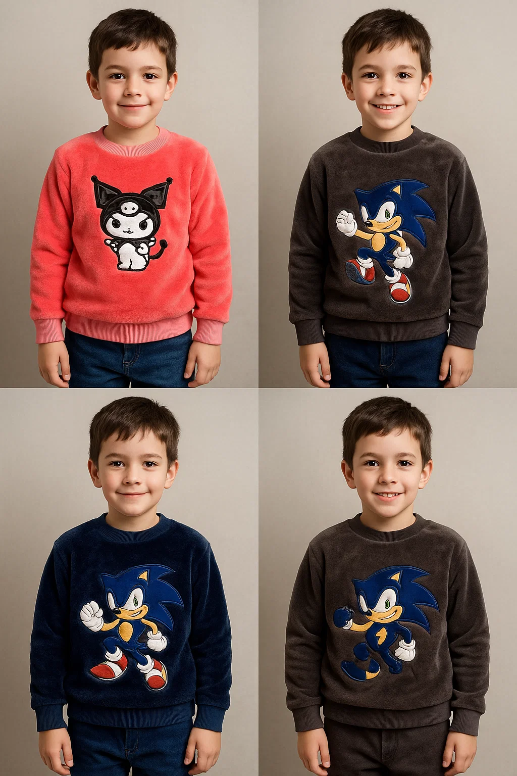 conjunto felpa polar para niños